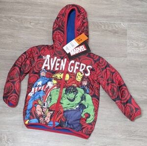 New Avengers Reversable Coat Toddler Size 2T Sherpa Lining NWT